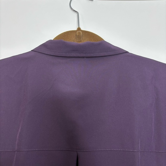 Modern Ambition Women’s XL Purple Button-Up Shirt Recycled Fabric Hidden Buttons - Picture 6 of 12